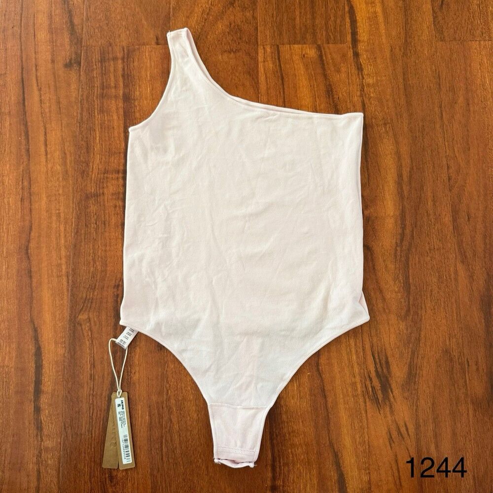 SKIMS Cherry Blossom Essential Bodysuit One Shoulder Bodysuit Size XXS/XS NWT